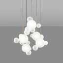 Giopato & Coombes - Bolle Frosted Circular Chandelier 24 Bubbles